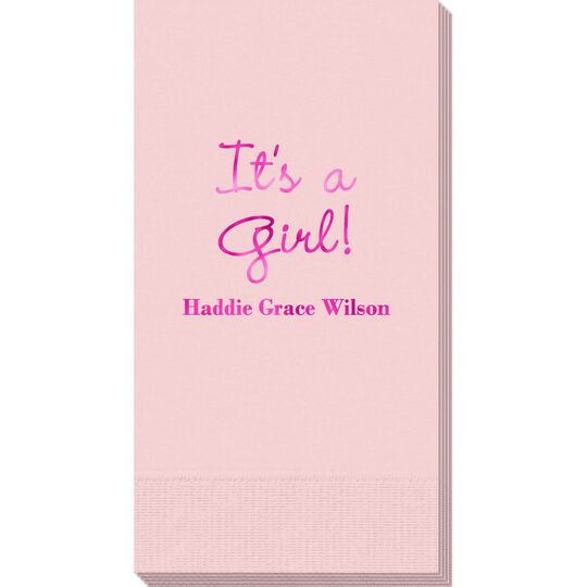 Sweet Baby Girl Guest Towels